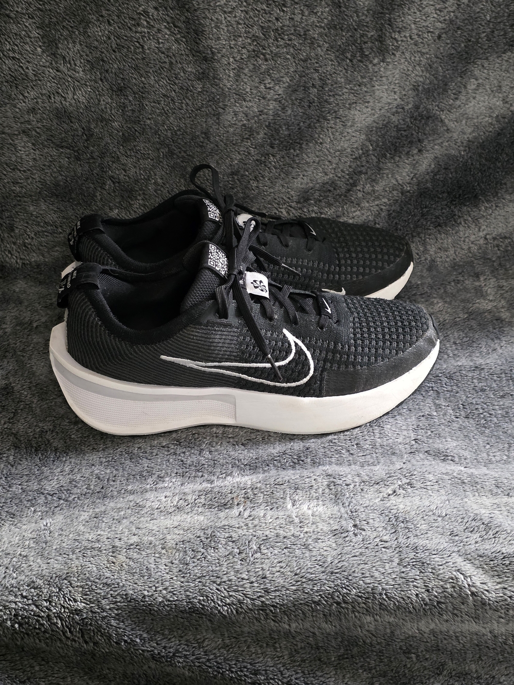 Nike Black Running Shoes with White Sole